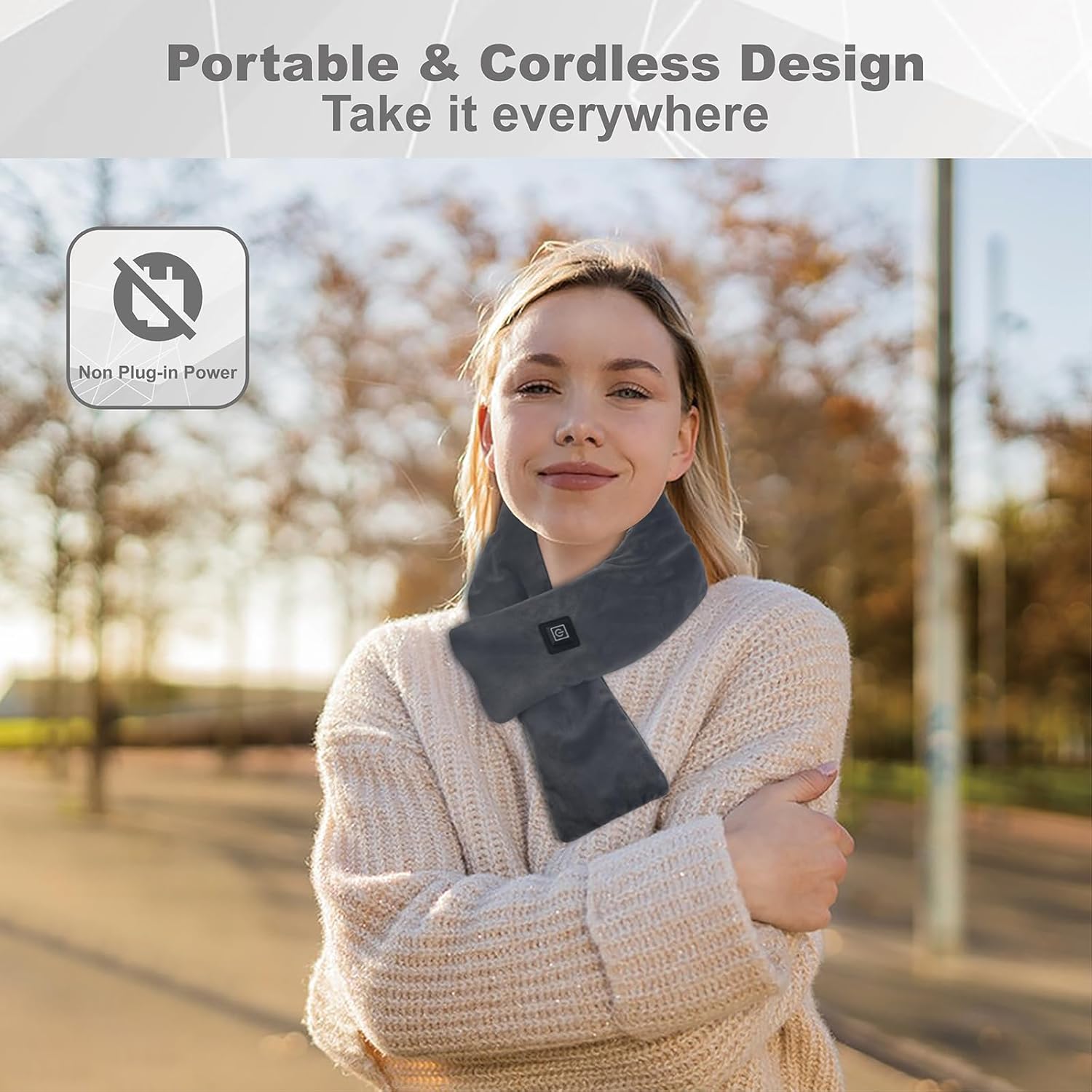 Heated Neck Scarf with Power Bank