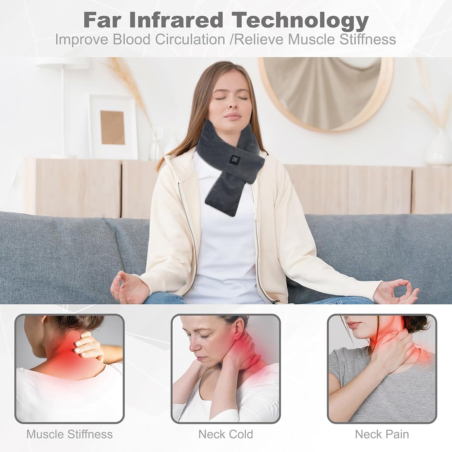 Heated Neck Scarf with Power Bank