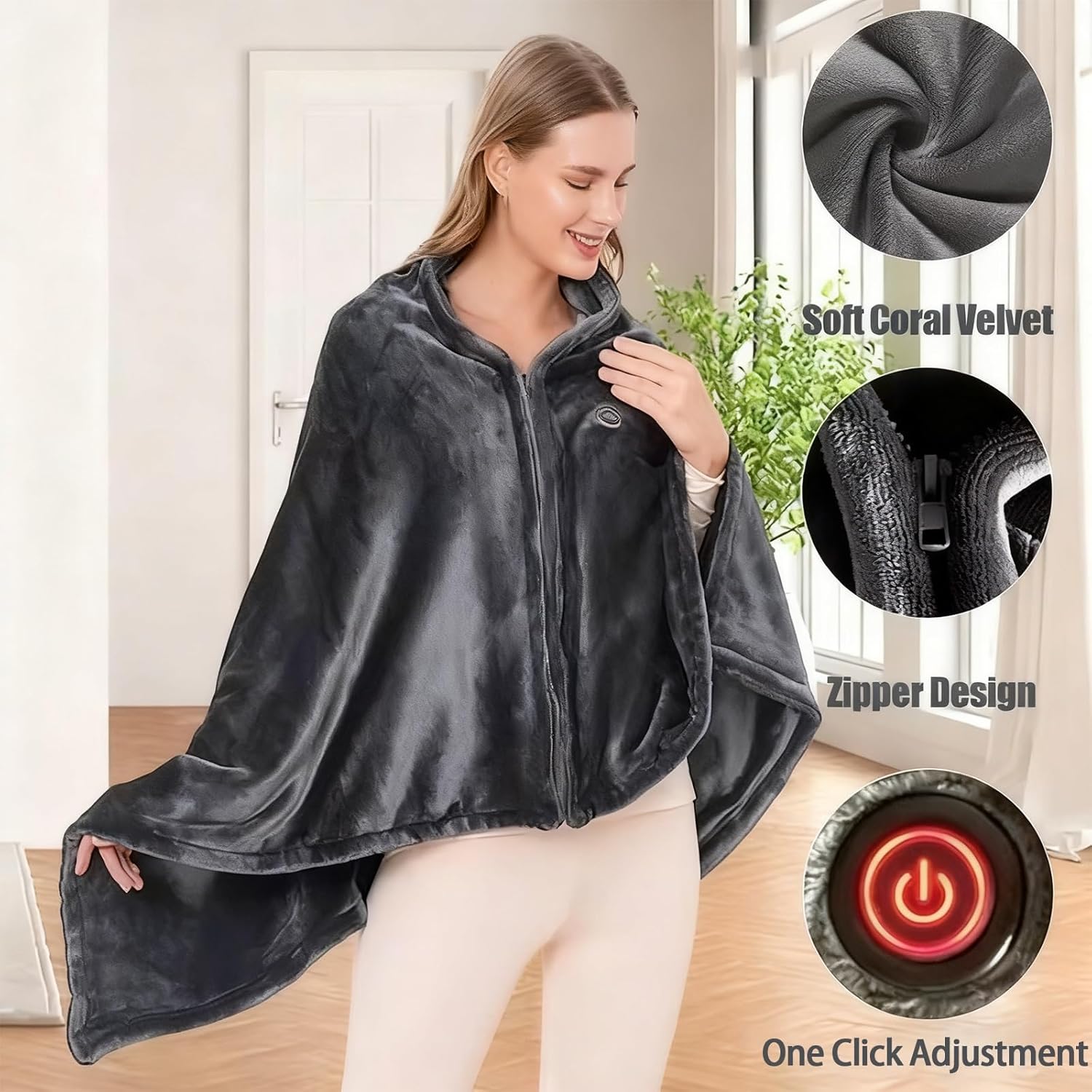 Electric Heated Blanket/Poncho