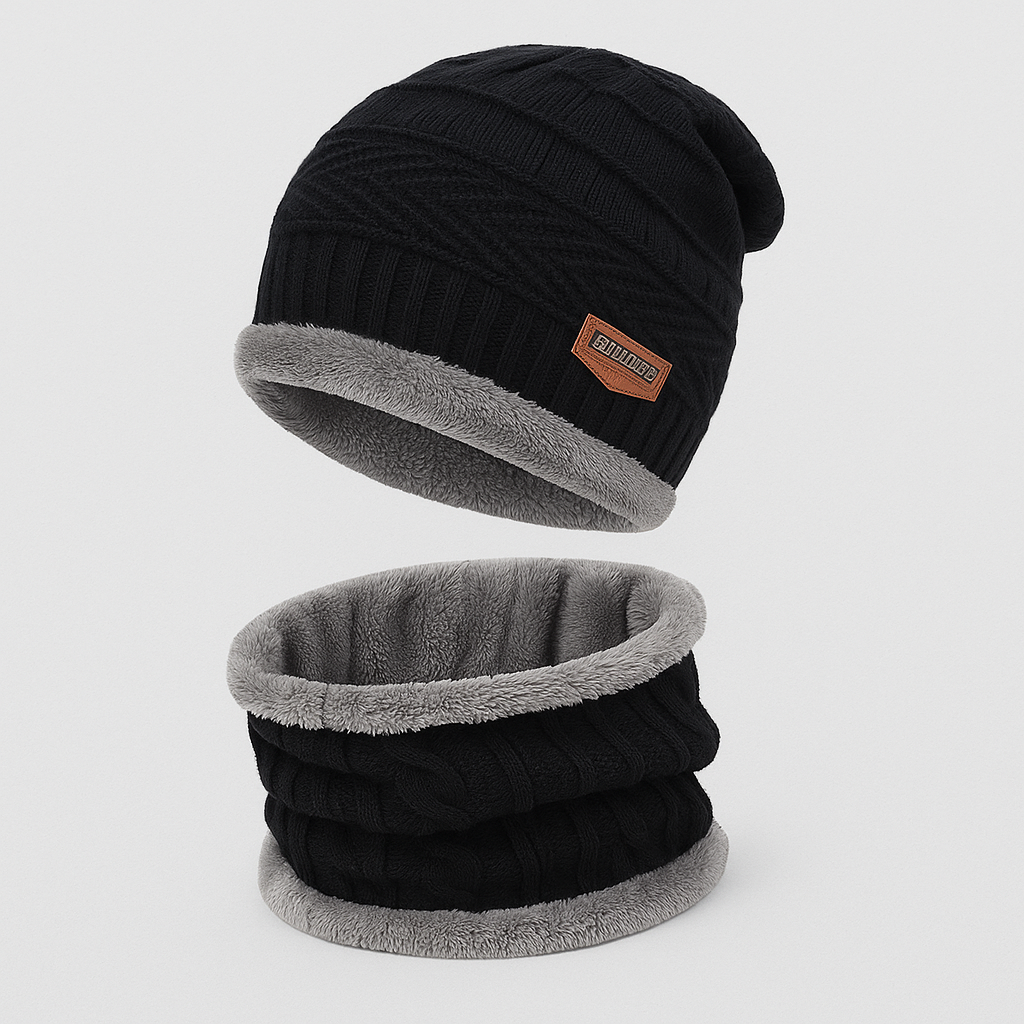 Warm Knit Winter Beanie Hat and Scarf Set for All