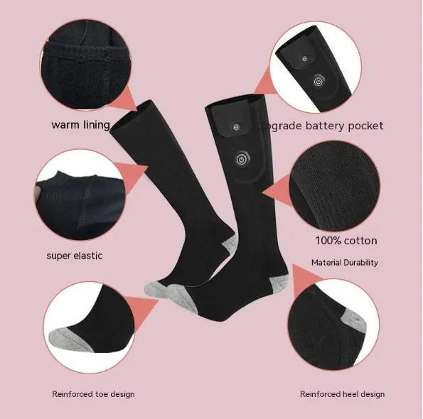 Electric Heated Ski Socks